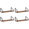 vidaXL Sienas plaukti 4 gab. Vecs koks 50 x 16 x 15,5 cm