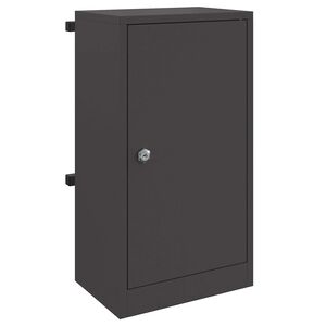 vidaXL pastkastei ar uzglabā&scaron;anu Melna 30 x 20 x 55 cm Tērauds
