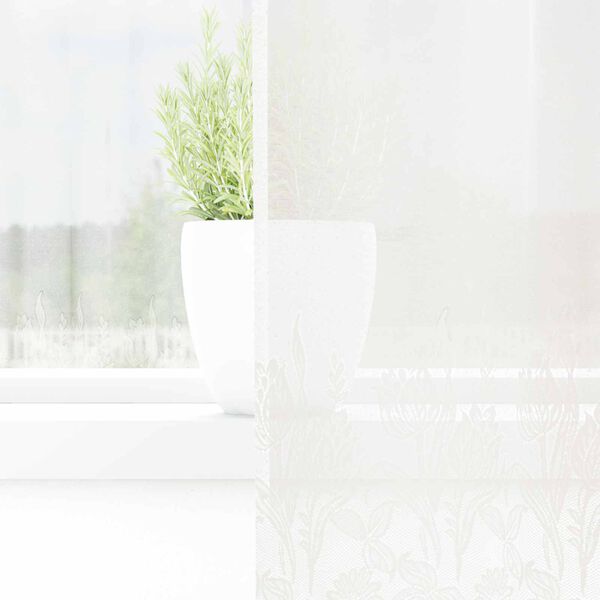 vidaXL Mežģīņu aizkars ar aizkariem Balts 200 x 120 cm Poliesters