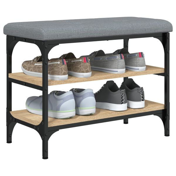 vidaXL apavu skapītis, ozolkoka krāsa, 62x32x47 cm, inženierijas koks