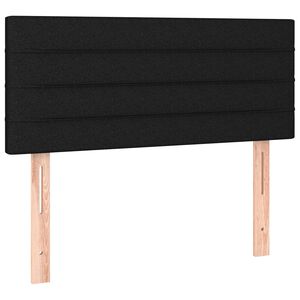 vidaXL gultas galvgalis, 90x5x78/88 cm, melns audums