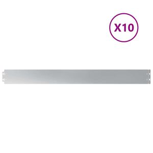 vidaXL Zālāju apmales 10 gab 10x103 cm cinkots tērauds