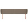 vidaXL galvgalis ar malām, 163x23x78/88 cm, pelēkbrūns audums