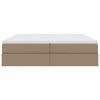 vidaXL Gulta ar uzglabā&scaron;anas vietu un matraci Kapučīno 180 x 200 cm