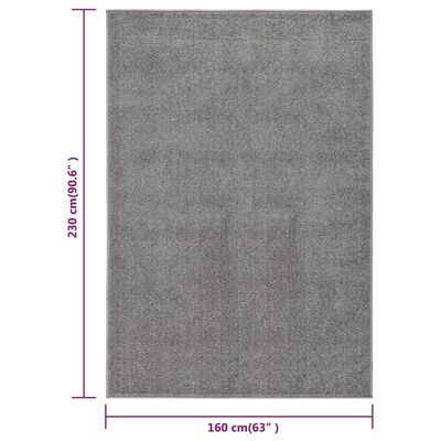 vidaXL paklājs, 160x230 cm, pelēks