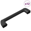 vidaXL Rokturi 12 gab. Melns 380 x 34 x 85 mm Alumīnijs un PP