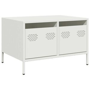 vidaXL TV skapītis, balts, 68x50x43,5 cm, auksti velmēts tērauds