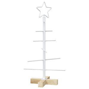 vidaXL Metāla Ziemassvētku egle ar statīvu KUOPIO 60 cm Tērauds Balts