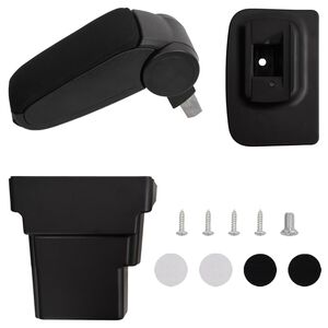 vidaXL automa&scaron;īnas roku balsts, melns, 17x32x(37-53) cm, ABS