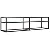 vidaXL TV plaukts, 160x40x40,5 cm, rūdīts stikls, balts marmora raksts