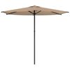 vidaXL Dārza parasols 270 x 270 cm Poliesters Taisnstūra Pelēkbrūna