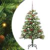 vidaXL Mākslīgā Ziemassvētku eglīte 150 LED Silti balts PVC un metāls