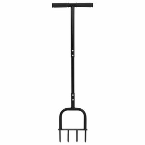 vidaXL Zāliena aerators Melns 95 x 27 cm Plastmasa