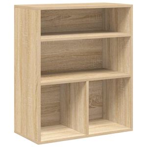 vidaXL grāmatu plaukts, ozola krāsa, 60x30x71,5 cm, inženierijas koks