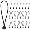 vidaXL Bungee virves ar bumbām 24 gab. Melns 4 mm x 22 cm