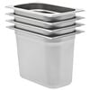 vidaXL Gastronorm trauki, 4 gab., GN 1/4, 200 mm, nerūsējo&scaron;s tērauds