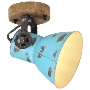 vidaXL sienas lampa, 25 W, bružāti zila, 11,5x11,5x25 cm, E27