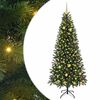 vidaXL Mākslīgā Ziemassvētku eglīte su 300 LED Zaļa 210 cm PE un PVC