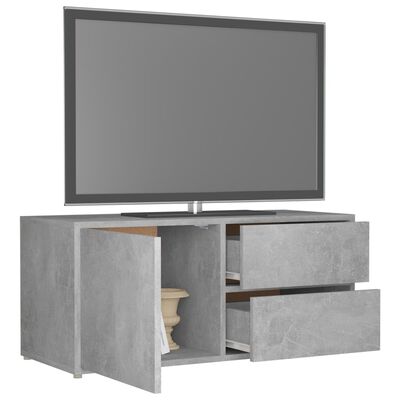 vidaXL TV skapītis, betonpelēks, 80x34x36 cm, skaidu plāksne