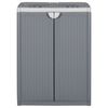 vidaXL atkritumu tvertne ar 2 durvīm, pelēka, 65x45x88 cm, PP