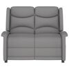 vidaXL divvietīgs masāžas krēsls, atgāžams, gaiši pelēks audums