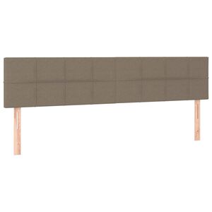 vidaXL gultas galvgaļi, pelēkbrūns, 200x5x78/88 cm, audums