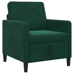 vidaXL Sofas ar uzglabā&scaron;anu Tum&scaron;i zaļ&scaron; 72 x 78 x 87 cm Poliesters
