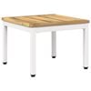 vidaXL Kafijas galdiņ&scaron; Balts 49 x 48,5 x 36 cm Cietā akācijas koks