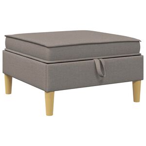 vidaXL Dīvāna pufs ar uzglabā&scaron;anu Pelēkbrūna 70 x 70 x 40 cm Audums