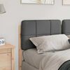 vidaXL Mīkstināts gultas galvgalis Brūna un gai&scaron;i pelēka 140 cm