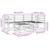 vidaXL Āra dīvānu komplekts 5 pcs Dabiska Cietā akācijas koks