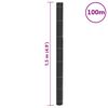 vidaXL nezāļu membrāna, melna, 1,5x100 m, PP