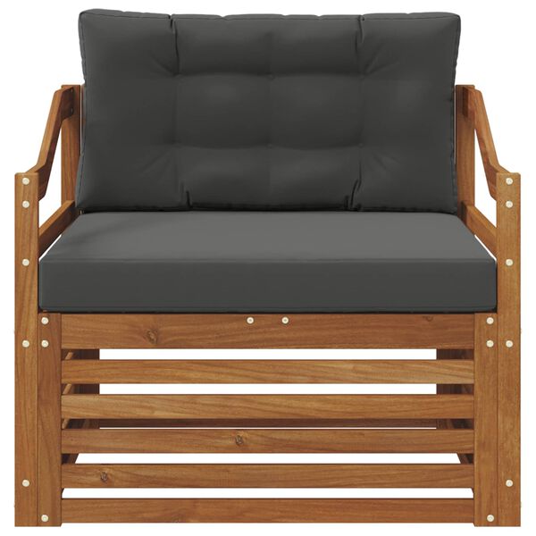 vidaXL Āra dīvānu komplekts Cietā akācijas koks Dabiska