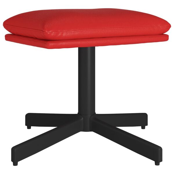 vidaXL kājsoliņš, 60x60x36 cm, vīnsarkana mākslīgā āda