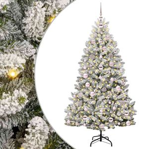 vidaXL Mākslīgā Ziemassvētku eglīte 180 cm 300 LED Silti balts