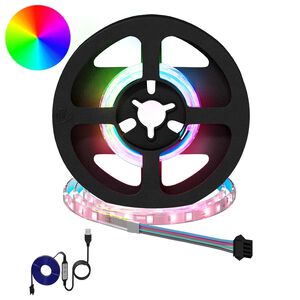 vidaXL LED stripa 2 gab. Melna un caurredzama Vara un plastmasa