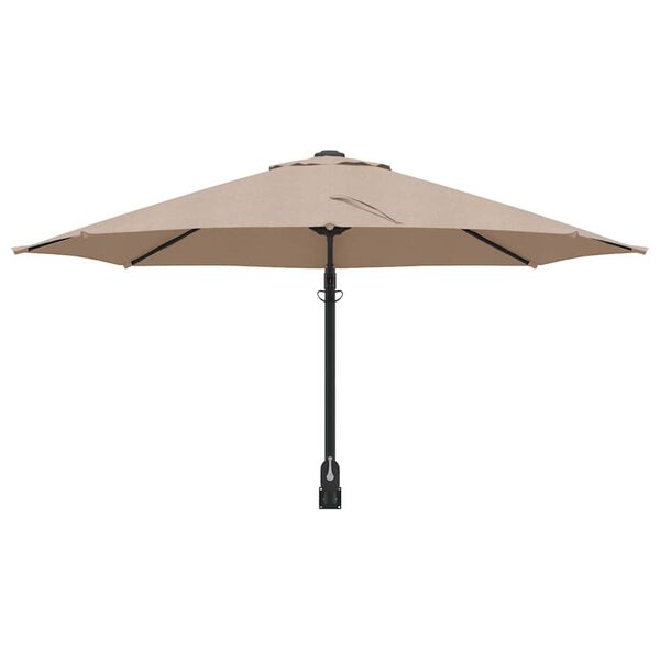 vidaXL Dārza parasols Pelēkbrūns un Melns 248 x 248 x 148 cm