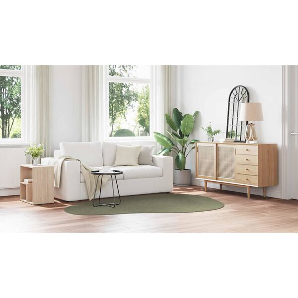 vidaXL Teritorijas paklāji HUARTE Meža zaļ&scaron; 160 x 230 cm Poliesters