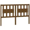 vidaXL gultas galvgalis, brūns, 145,5x4x100 cm, priedes masīvkoks