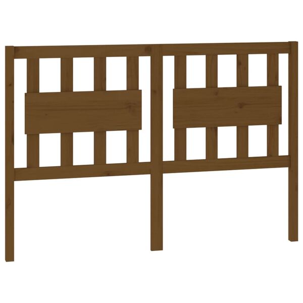 vidaXL gultas galvgalis, brūns, 145,5x4x100 cm, priedes masīvkoks