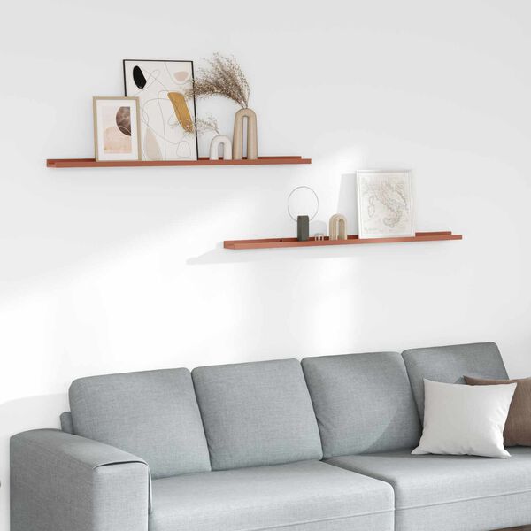 vidaXL Sienas plaukts 2 pcs Sarkana 115 x 9 x 3 cm Inženierijas koks