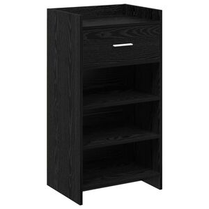 vidaXL Apavu skapis Melns ozols 48 x 36 x 92 cm Inženierijas koks