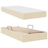 vidaXL Gulta ar uzglabā&scaron;anas vietu un matraci Krēmkrāsa 100 x 200 cm