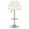 vidaXL bāra krēsli, 2 gab., krēmkrāsas mākslīgā āda