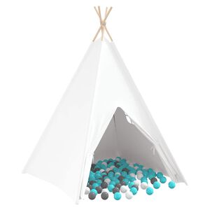 vidaXL Tīpis telts Balts 120 x 120 x 150 cm Audums un plastmasa