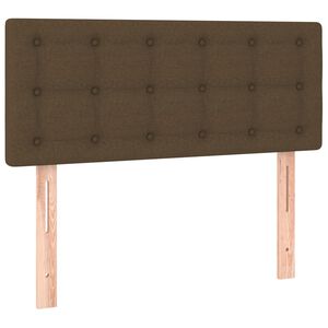vidaXL gultas galvgalis, 80x5x78/88 cm, tum&scaron;i brūns audums
