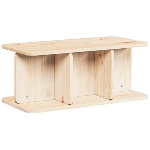 vidaXL Kafijas galdiņ&scaron; Dabiska 80 x 39,5 x 33,5 cm Priedes masīvkoks