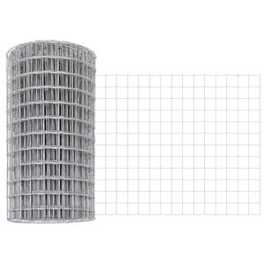 vidaXL Eiropas žogs Sudraba 0.4 x 25 m Karstās cinkotā dzelzs