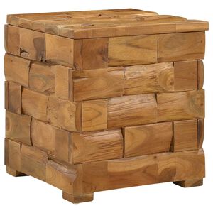 vidaXL Glabā&scaron;anas krēsls Brūna 40 x 40 x 45 cm Ciets tek&scaron;a koks