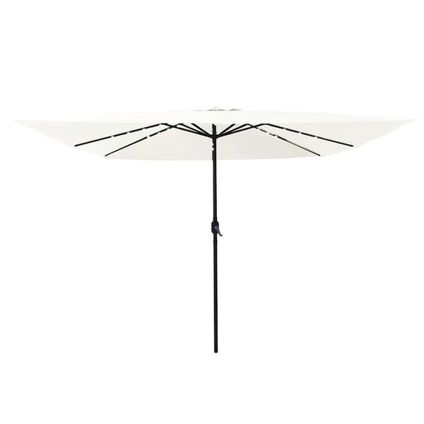 vidaXL Dārza parasols Smilšu 295 x 295 x 245 cm Poliesters un tērauds